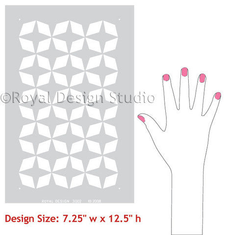 Modern and Geometric Patterns - Moroccan Wall Stencils - Royal Design Studio