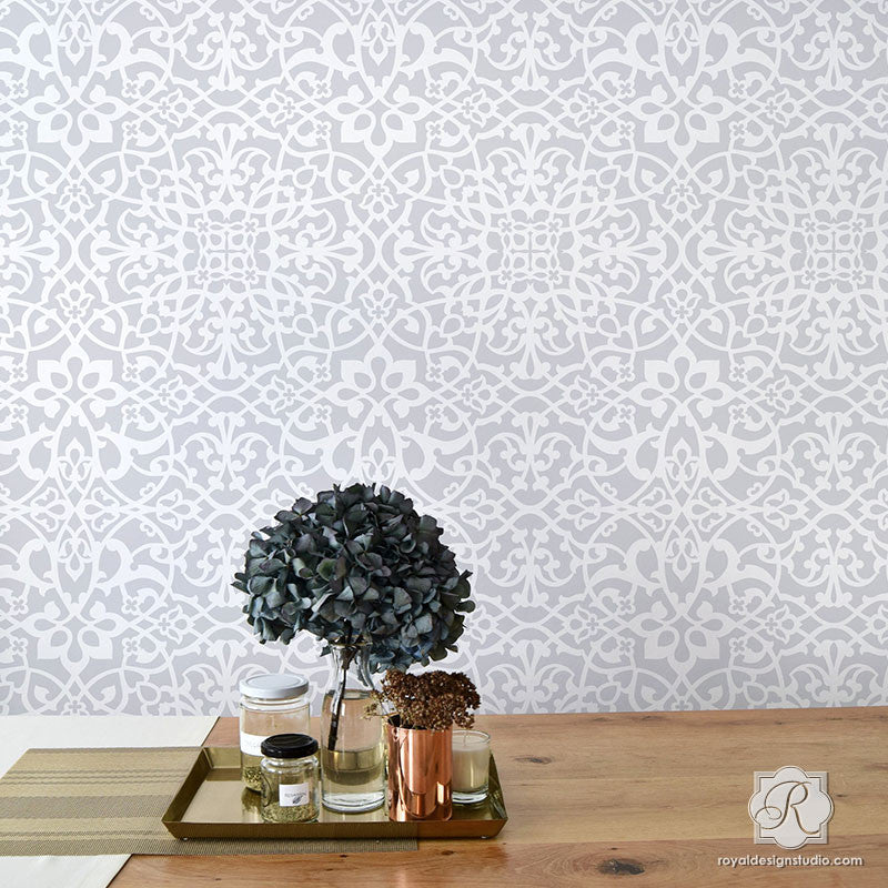 Palace Trellis Moroccan Wall Stencil