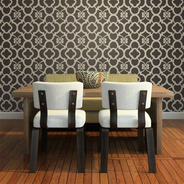 STRUCTURE Geometric Moroccan Pattern Stencil, Home Decorating Pattern Stencil,  Paint Cost Effective Unique DIY Wallpaper 