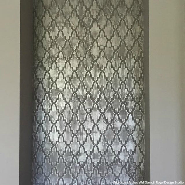 Moroccan Arches Allover Wall Stencil