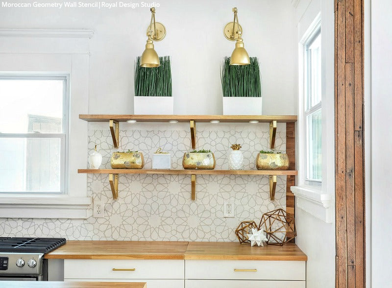 12 Stunning Ideas for Stenciling a DIY Kitchen Backsplash Design