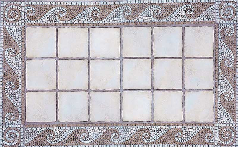 Mosaic Tile Classic Border Stencil design