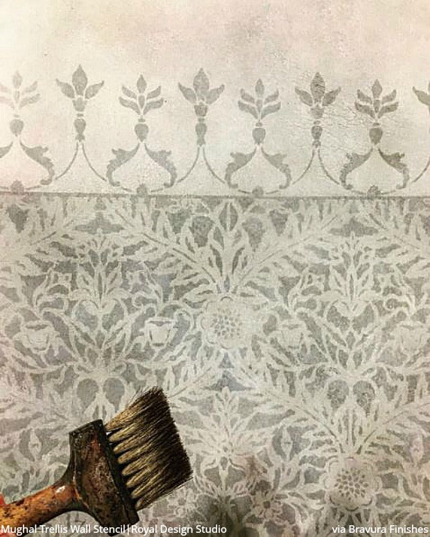 Mughal Trellis Moroccan Wall Stencil