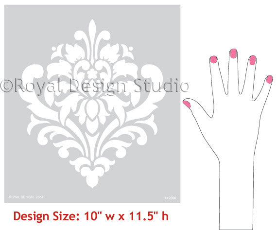 Decorative and Ornamental Flower Wall Stencils for Painting Classic Designs - Royal Design Studio