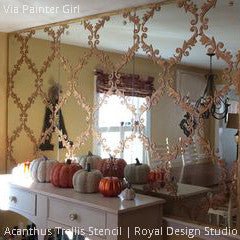 Acanthus Trellis Wall Stencil - Royal Design Studio Stencils