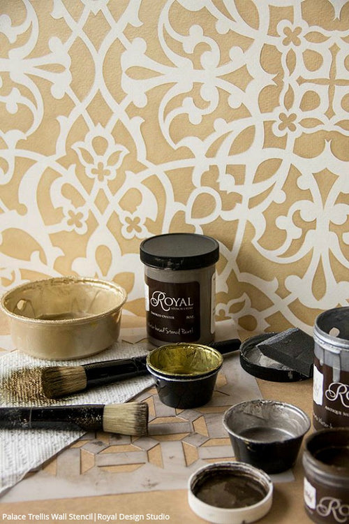 Moroccan Wall Stencils | Palace Trellis Moroccan Stencil