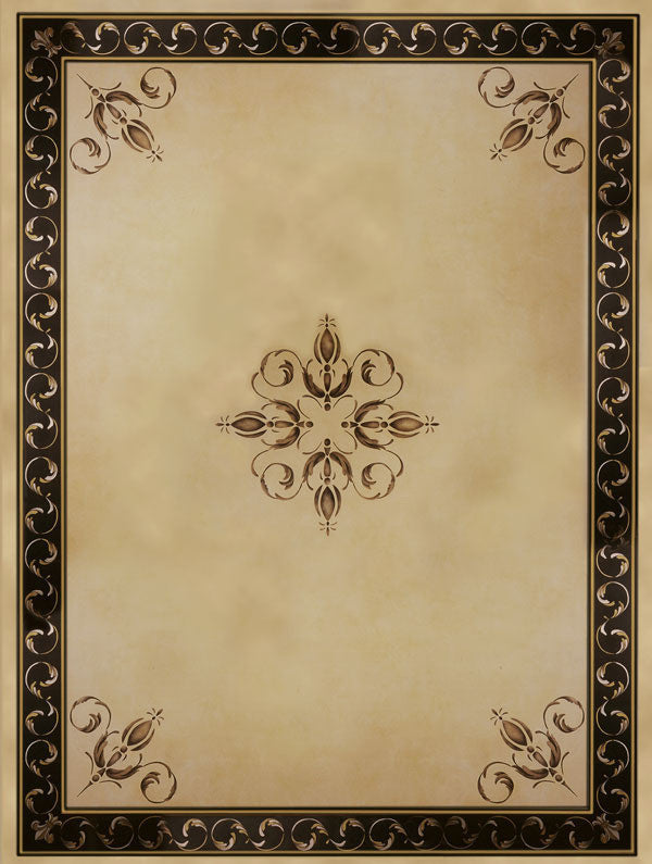 Palazzo Scroll Border Ceiling pattern Stencils    