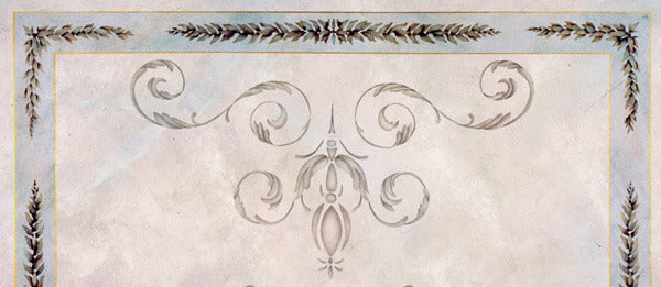 Palazzo Scroll Ceiling pattern stencils