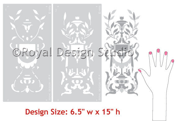 Stencils patterns Parisian Swag Panel Theorem Classic