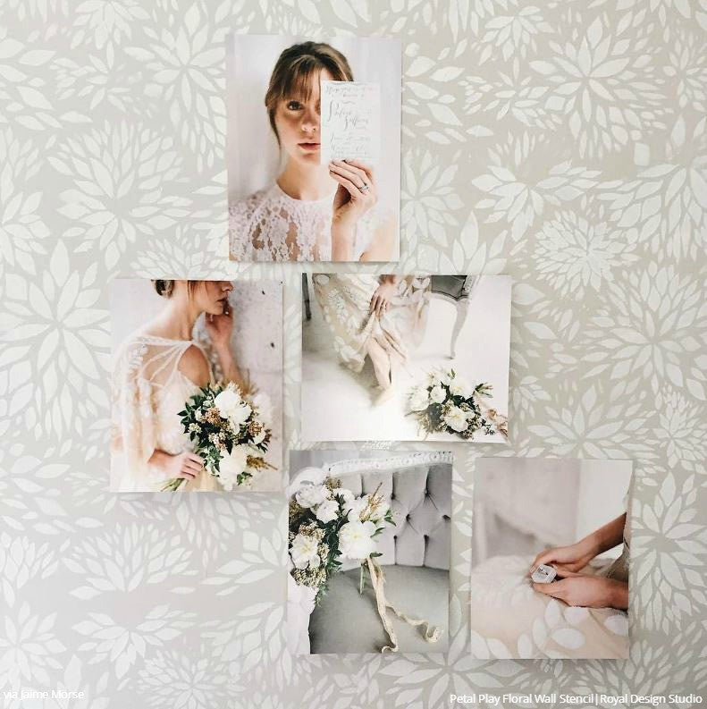 Petal Play Floral Damask Wall Stencil