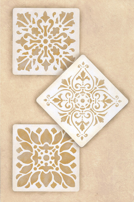 Stencils | Renaissance Tile Stencils 1#N#– Royal Design Studio Stencils