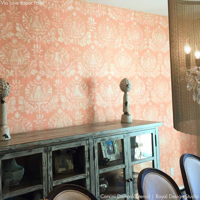 Corsini Damask Stencil