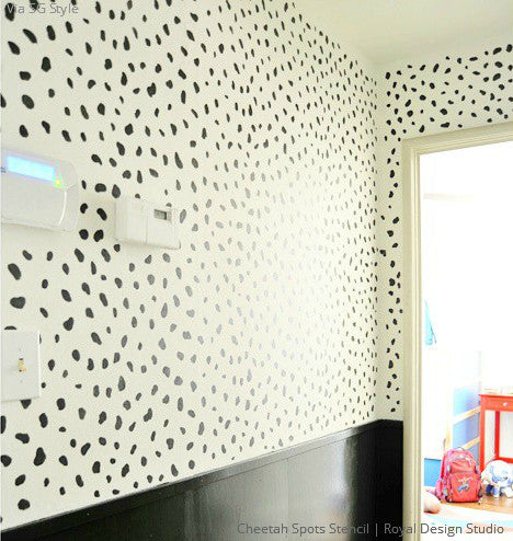 Cheetah Spots Wall Stencil