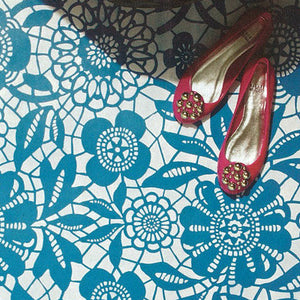Skylars Lace Floral and Flower Patterns - Floor Stencils for Floor Remodelling Projects - Royal Design Studio
