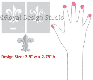 Small Fleur de Lis Furniture Stencil design
