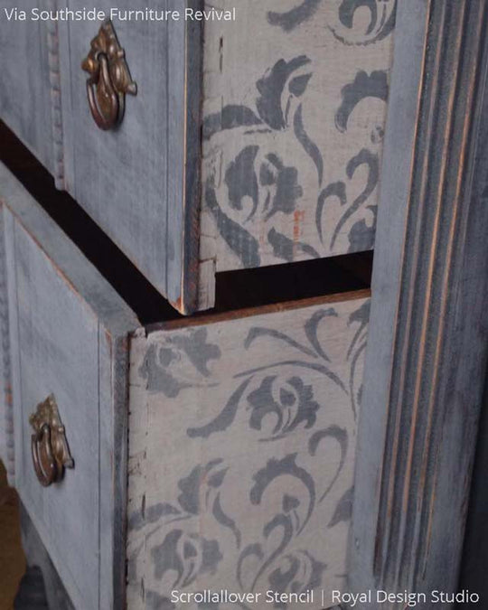 Furniture Stencils | Small Scrollallover – Royal Design Studio Stencils