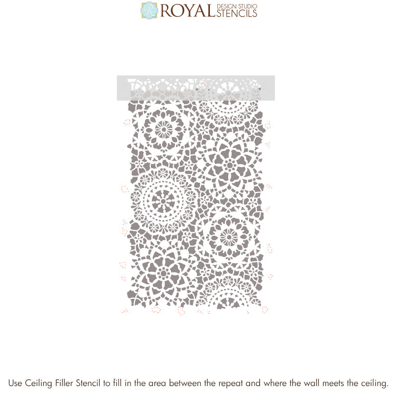 Parlor Lace Wall Stencil Royal Design Studio Stencils