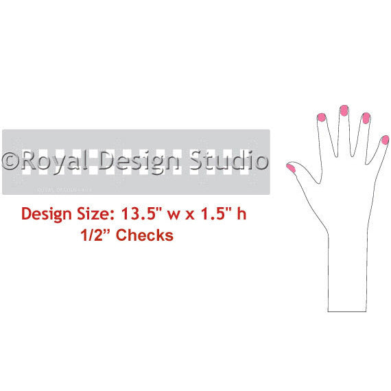 furniture stencil design checks and gingham