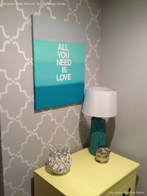 Wall Stencil Small Moorish Trellis Stencil