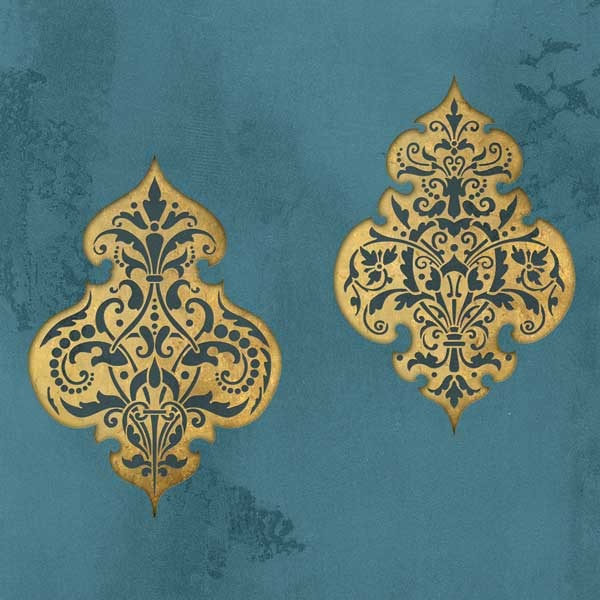 Turkish and Middle Eastern Flower Wall Art Stencil for Exotic Home Decor - Royal Design Studio