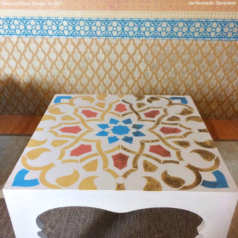 Moroccan Arches Furniture Stencil