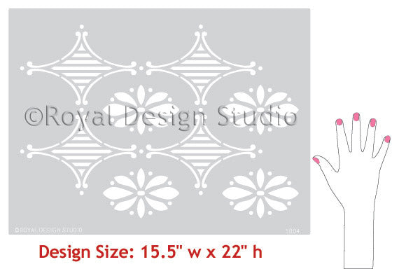 Swedish Flower Stencils for Classic European Design and Home Decor - Royal Design Studio