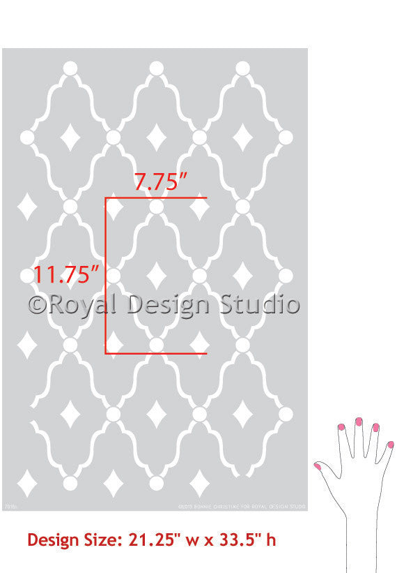 Cute and Retro Trellis Wall Stencils for Painting Accent Wall - Royal Design Studio wonderment trellis stencil