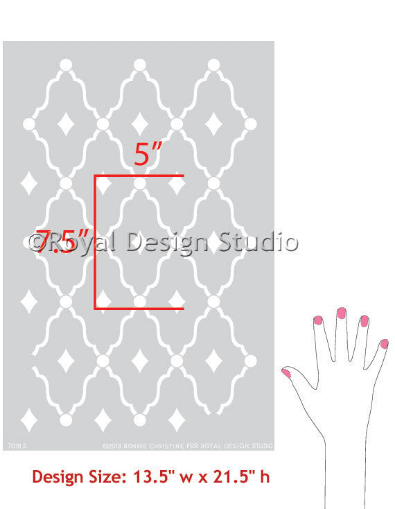 Cute and Retro Trellis Wall Stencils for Painting Accent Wall - Royal Design Studio wonderment trellis stencil