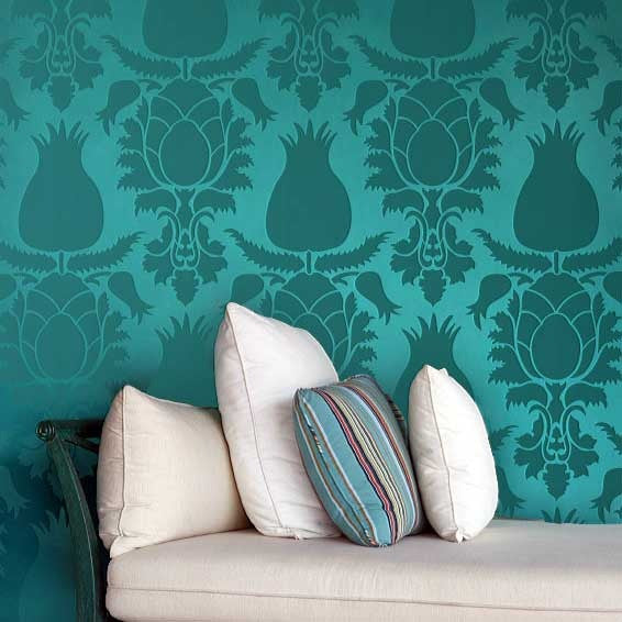 Moroccan Wall Stencils for Painting Walls - Royal Design Studio Uzbek Suzani Wall Stencil