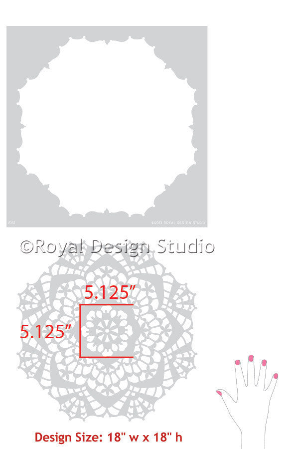 Decorating with Lace Doily Pattern Wall Stencils for Painting Wall Art - Royal Design Studio