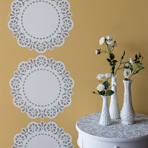 Lace Doily Pattern Wall Stencils for Painting Wall Art - Royal Design Studio