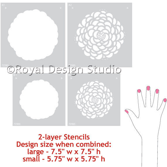 5 CIRCLE STENCIL STENCILS CRAFT TEMPLATE COLOR ART PATTERN PAINT  BACKGROUND NEW