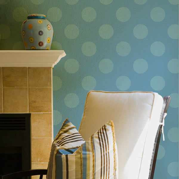 Paint your walls with cute polka dots and circle shapes - Royal Design Studio wall stencils