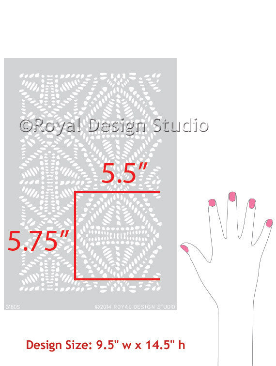 African Design and Tribal Batik Pattern - Royal Design Studio Furniture and Craft Stencils