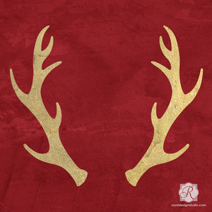 Christmas Reindeer Antlers - Craft Stencils for Holiday Decorations