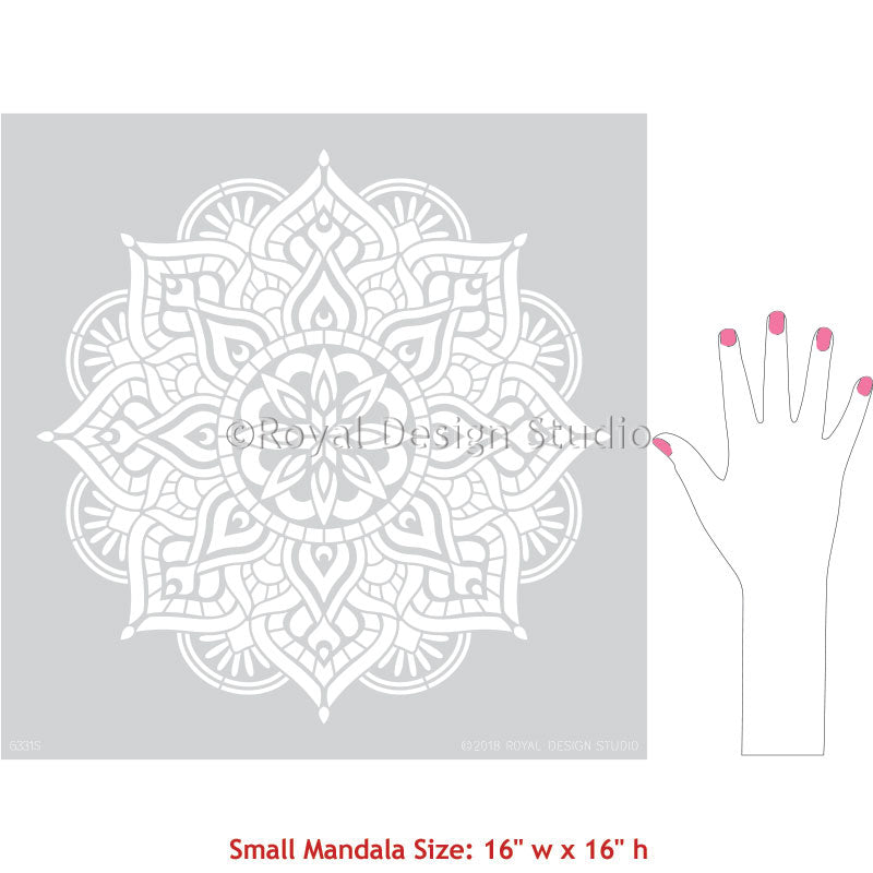 DIY Wallpaper and Wall Art with Mandala Decor Patterns - Royal Design Studio Wall Stencils