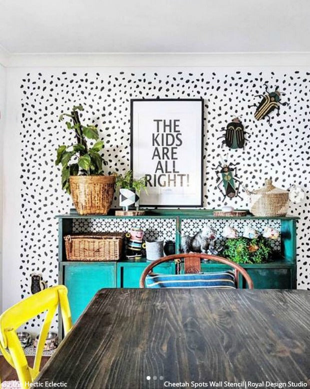 Cheetah Spots Wall Stencil