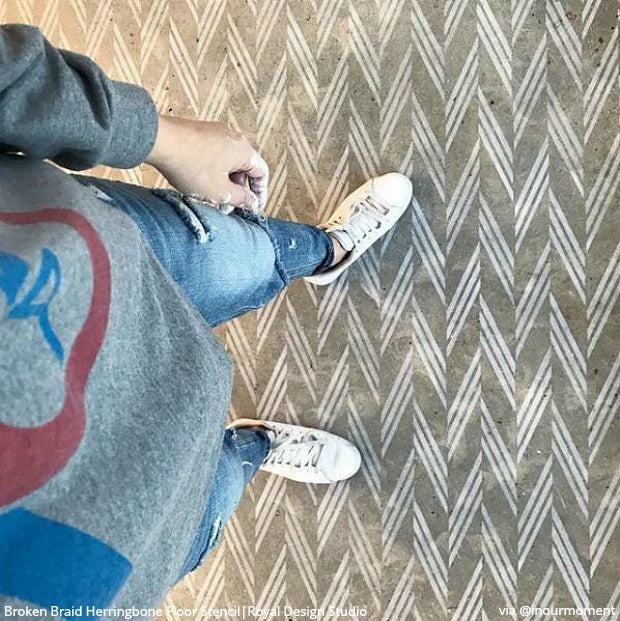 Herringbone Pattern Wall Stencils & DIY Floor Stencils Royal Design