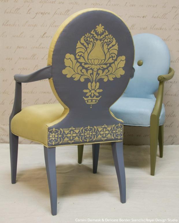 Corsini Damask Stencil