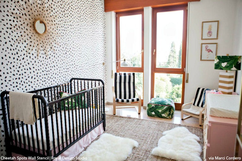 Personalized Baby Animal Nursery Decor - Zebra Striped & Polka