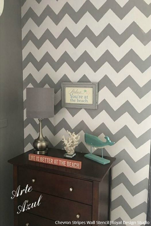 Chevron Wall Stencil