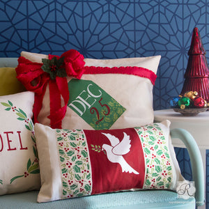 Holiday DIY Projects with Craft Stencils - Christmas Dove or Bird Stencil