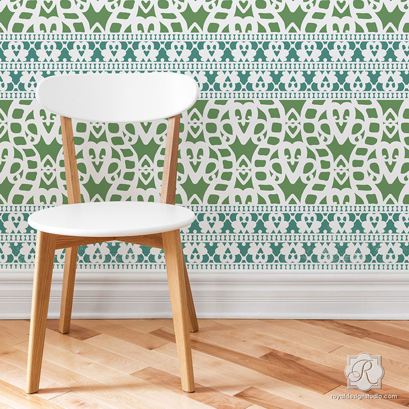 Cayman Lace Wall Stencil