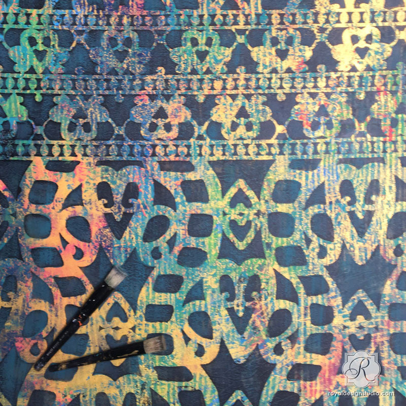 Cayman Lace Wall Stencil
