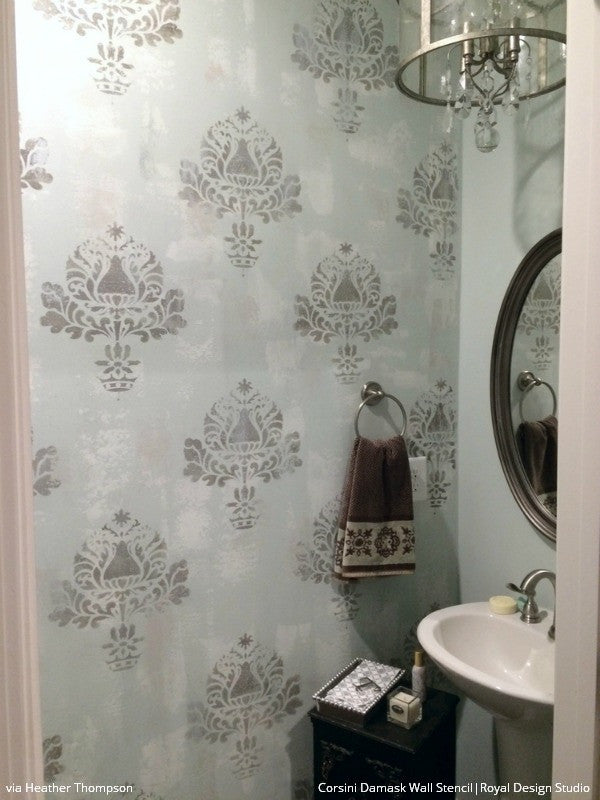 Corsini Damask Stencil