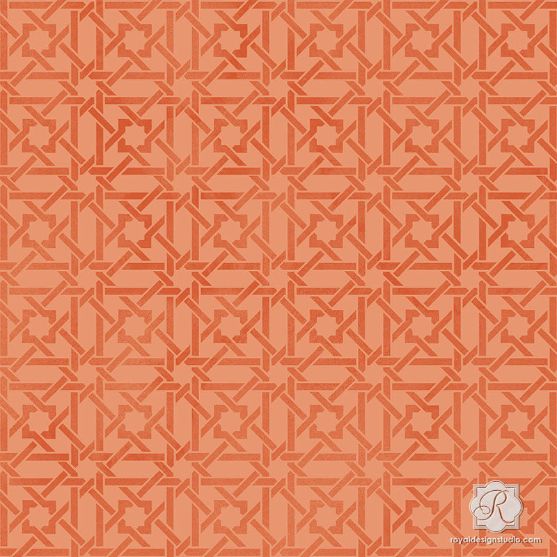 Geometric Moroccan Interior Decor - Craft Stencils for Painting - Royal Design Studio