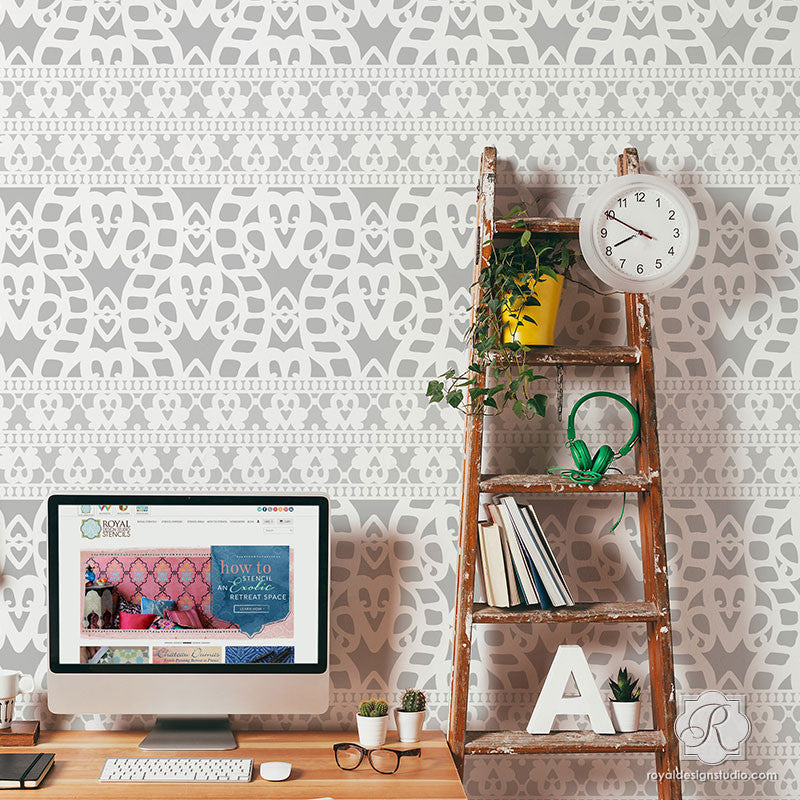 Cayman Lace Wall Stencil