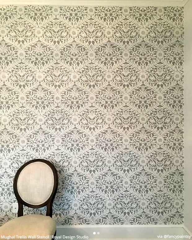 Mughal Trellis Moroccan Wall Stencil