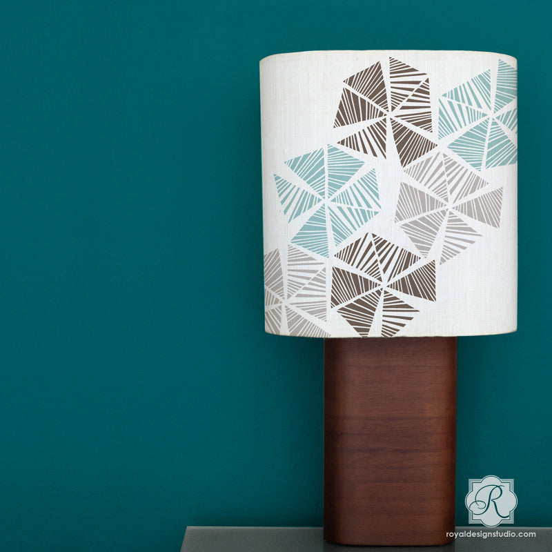 Decorate DIY Decor, Lampshades, Pillows and more with Modern Wall Art Stencils - Royal Design Studio