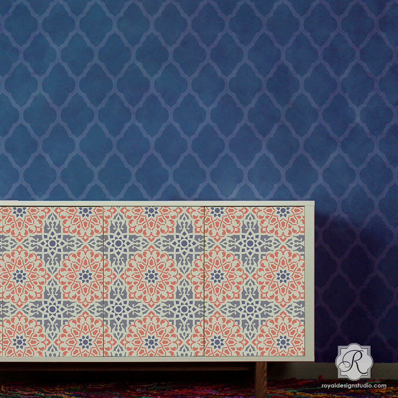 Moroccan Stencils | Moroccan Geometry Stencil – Royal Design Studio ...